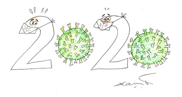 Cartum de Fausto sobre o ano de 2020 por Fausto