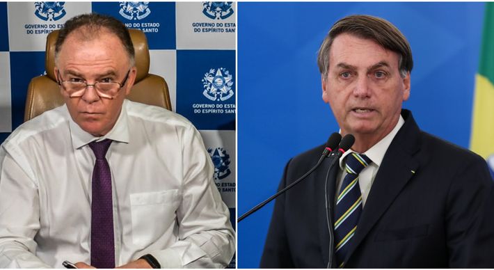 Governador contestou informação de Bolsonaro em rede social de que o Estado recebeu mais de R$ 21 bilhões em 2020. Segundo Casagrande, cifra inclui verbas obrigatórios e até repasses do auxílio emergencial para cidadãos capixabas