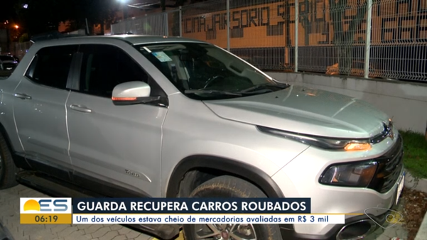 Caminhonete roubada na última segunda-feira (30) foi recuperada na noite desta terça (31) pela Guarda Municipal de Vila Velha