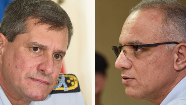 Alexandre Ramalho, coronel da PM e o ex-secretário de segurança Roberto Sá