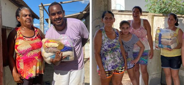 Famílias receberam cestas básicas em cinco bairros de Nova Venécia