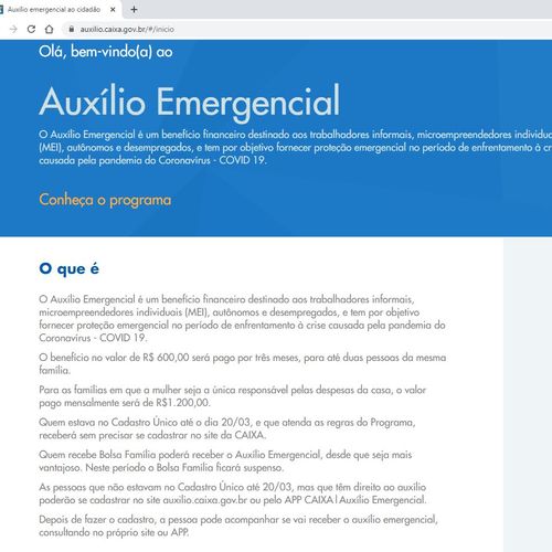Banco oferece aplicativos para celulares Android e da Apple. Benefício emergencial vai atender aos empreendedores individuais, autônomos e desempregados