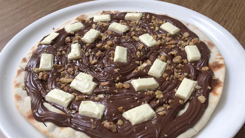 Crostata de chocolate do restaurante Figata