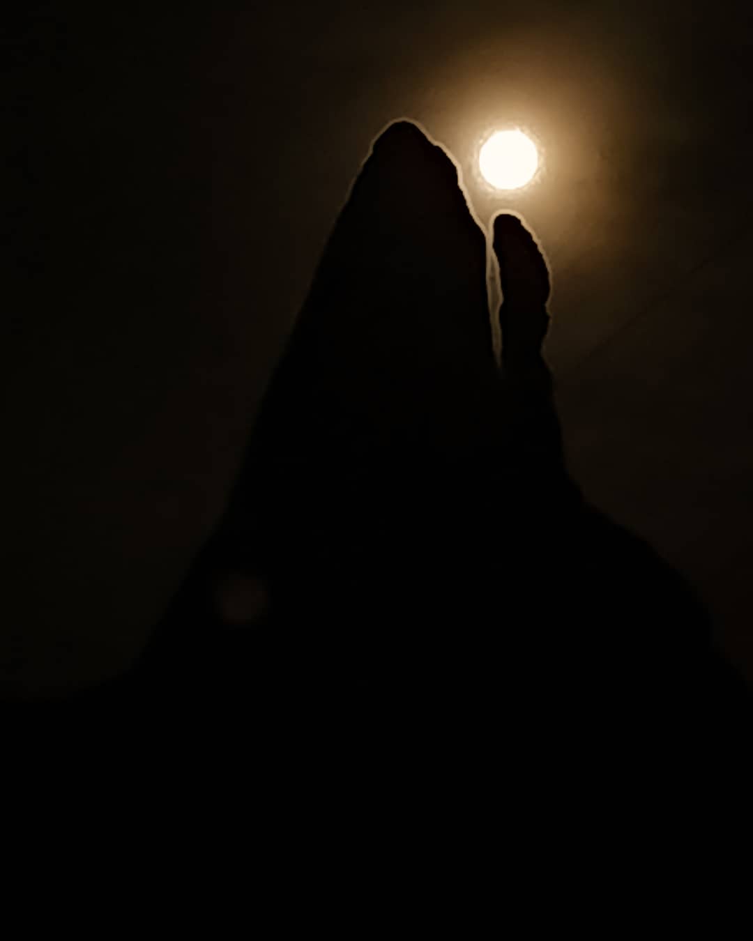 Superlua vista da pedra dos Três Pontões, em Afonso Cláudio