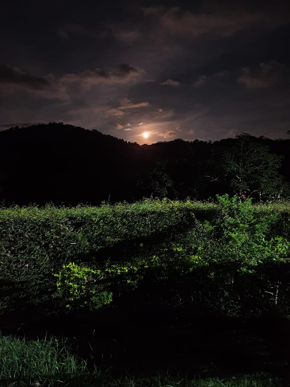 Superlua vista do Córrego Rico, em Ibatiba