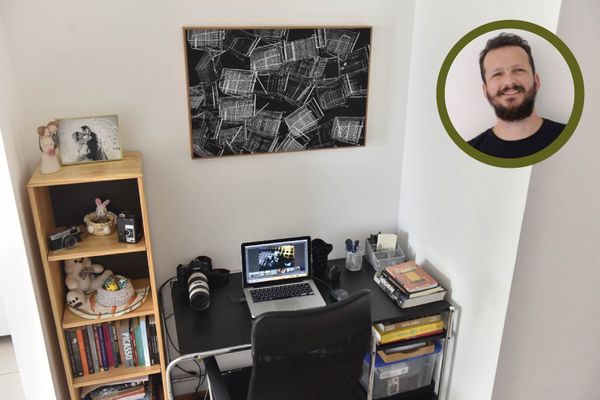 Ambiente de trabalho do fotógrafo Vitor Jubini