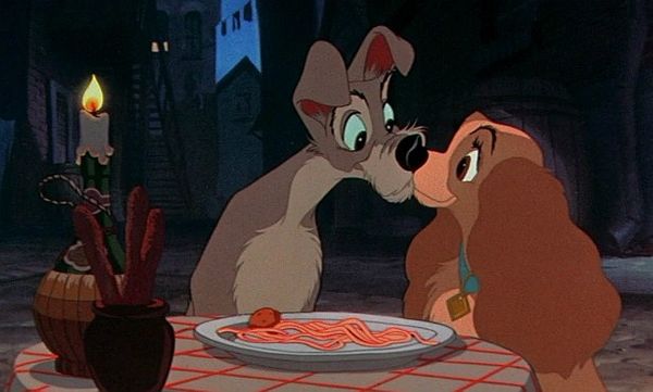 Beijos de cinema: A dama e o vagabundo