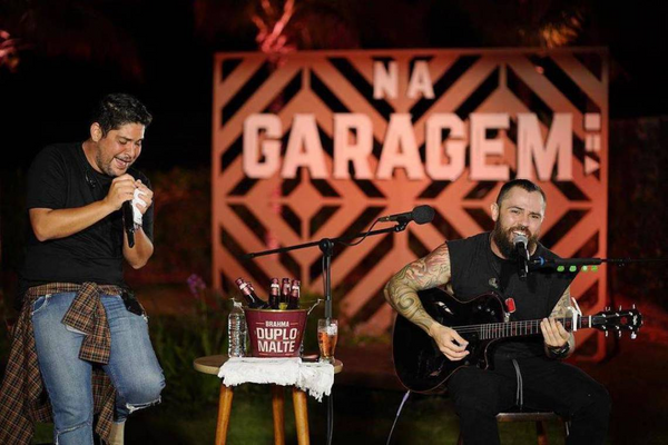 Jorge e Mateus durante apresentação de sua live na internet. Crédito: Divulgação