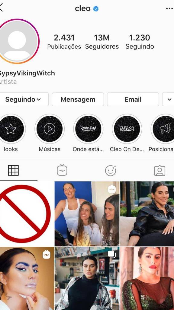 Instagram da atriz, que conta com 13 milhões de seguidores, pode ter sido invadido por harckers