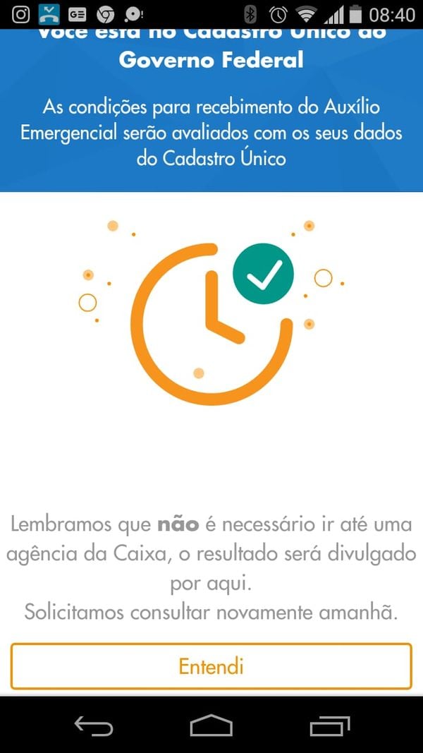 Num segundo momento, segundo a usuária, a resposta era que o pedido ainda estava em análise