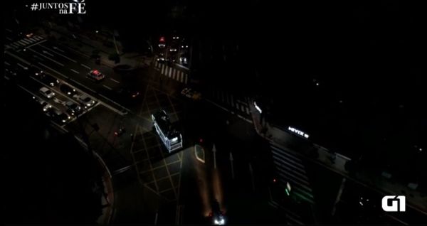 Drone registra comboio da Romaria das Famílias por Reprodução | G1 ES