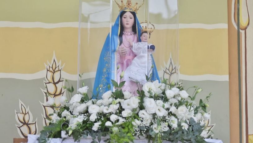 Imagem de Nossa Senhora no Convento da Penha. A missa que anuncia o fim das festividades será sem público.