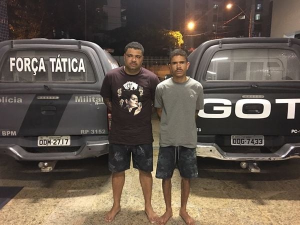 Giovani Otacílio de Souza (à esquerda) e Lázaro Mendes, traficantes e membros do PCV, foram presos em 2017
