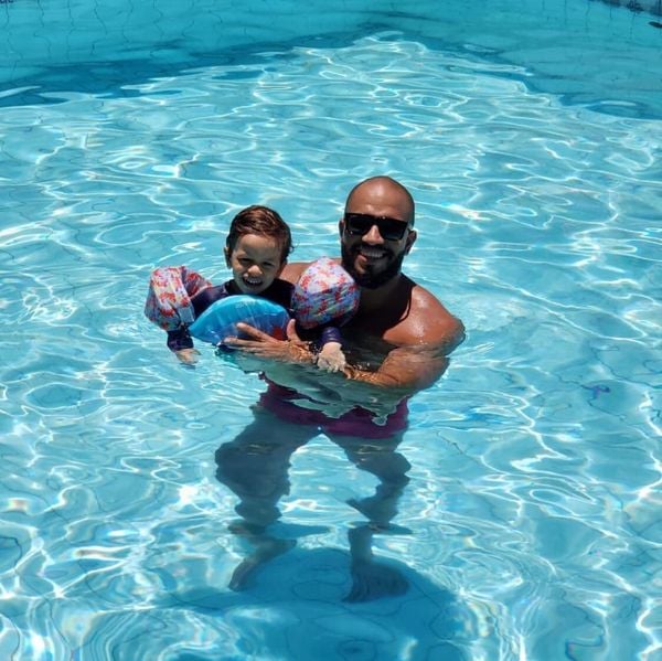 Pedro Henrique e o Filho Heitor, que fará três anos em junho