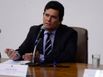 O ministro da Justiça e Segurança Pública, Sergio Moro, fala a imprensa sobre seu pedido de demissão do cargo(Marcello Casal Jr/Agência Brasil)