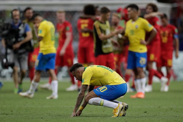 Na Copa da Rússia, em 2018, o Brasil foi eliminado pela Bélgica na quartas de final após perder por 2 a 1