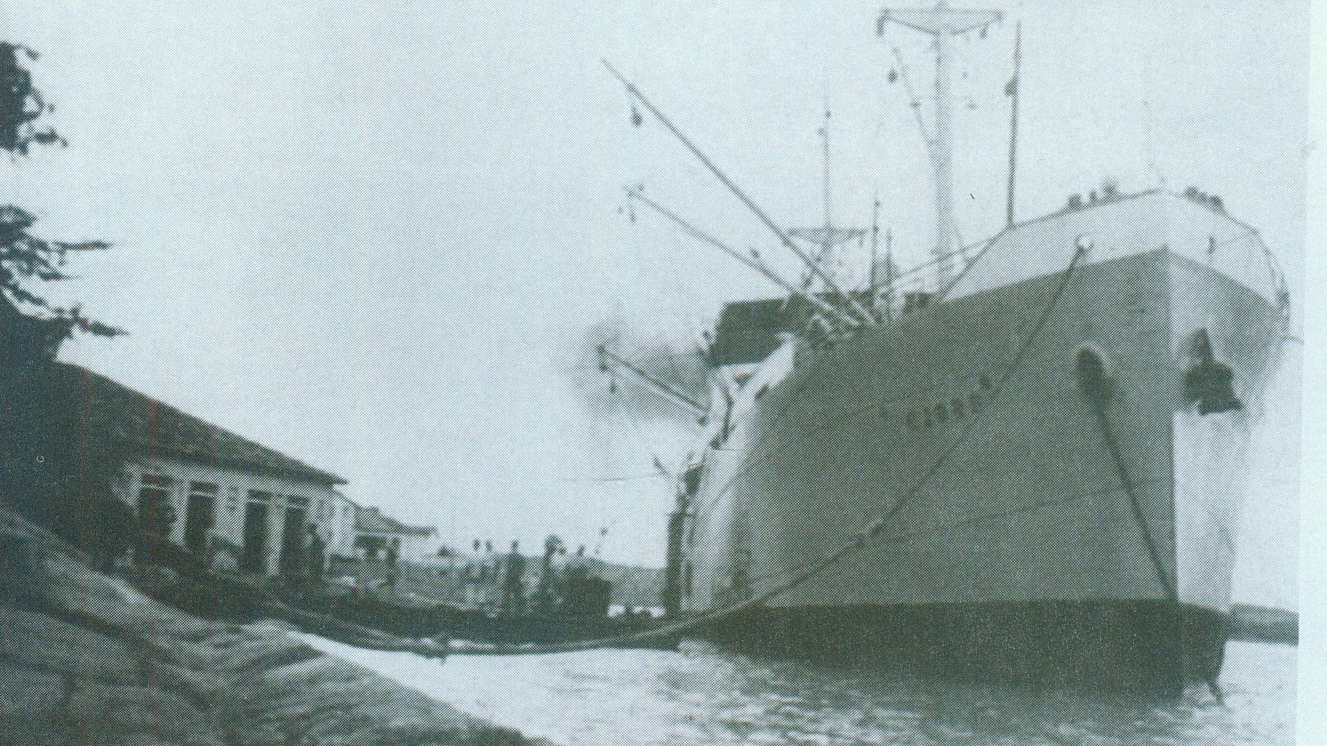 O navio Fjord foi um dos mais ativos no transporte de monazita em Guarapari