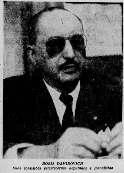Boris Davidovitch durante audiência da CPI da energia atômica, em 1956. 