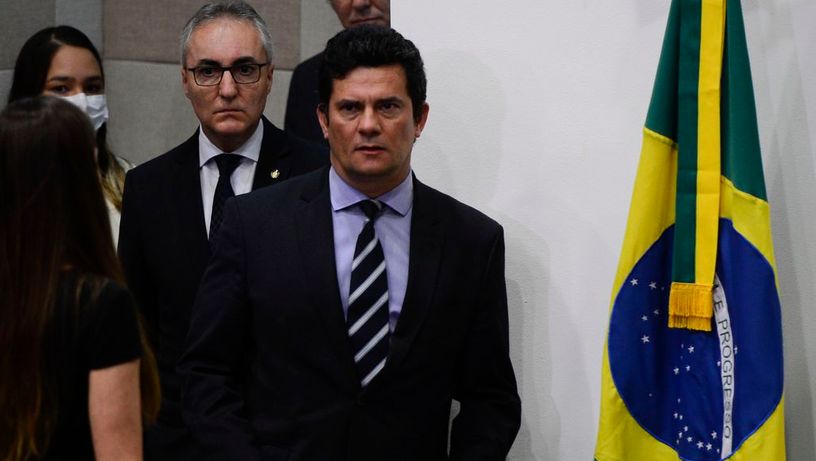 O então ministro da Justiça, Sergio Moro, no dia em que anunciou sua demissão do governo Bolsonaro