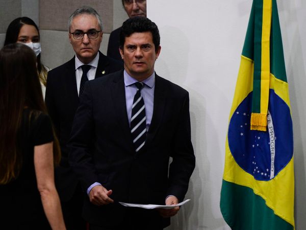 O então ministro da Justiça, Sergio Moro, no dia em que anunciou sua demissão do governo Bolsonaro