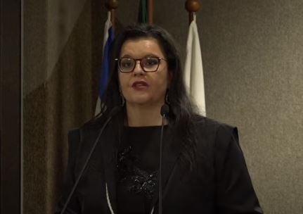 A nova procuradora-geral de Justiça, Luciana Andrade, toma posse no MPES