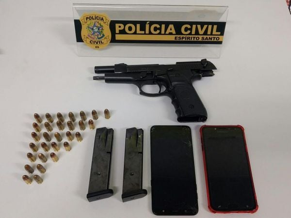 Suíno foi preso com pistola 9mm usada em crimes na Serra