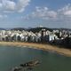 Imagem aérea da orla da Praia da Costa