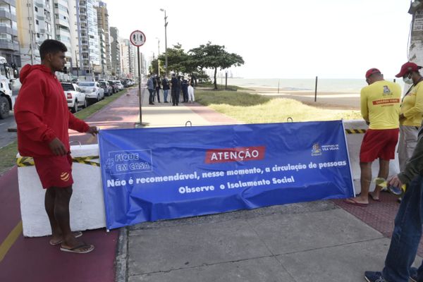 Instalação de barreiras na orla de Vila Velha para ampliação do índice de isolamento social por Carlos Alberto Silva