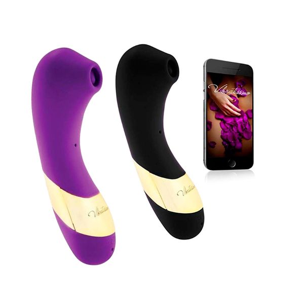 Vibratissimo Secret Kiss  Vibrador e massageador. Controle por app de qualquer lugar. Preço:  R$ 649,90 (3x R$ 216,63). por  Divulgação/Butique Bella
