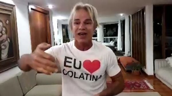 Sérgio Meneguelli, prefeito de Colatina, durante transmissão ao vivo nas redes sociais 