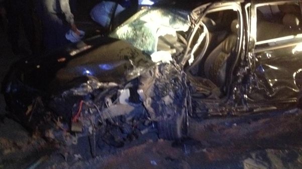 Alexandre ficou preso às ferragens do próprio carro e chegou a ser socorrido pelos Bombeiros