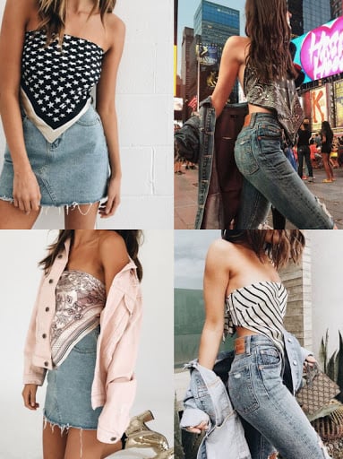 Eles também podem substituir o top tornando a composição do look bem despojada.
