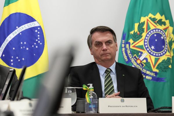 Presidente da República, Jair Bolsonaro, em videoconferência com empresários