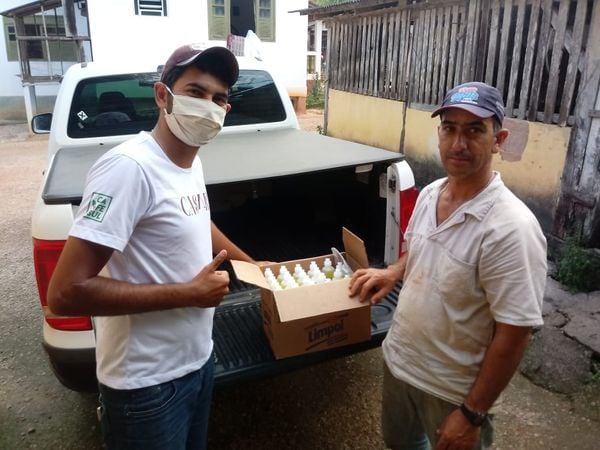 Produtores receberam kit para ajudar no combate a pandemia do coronavírus