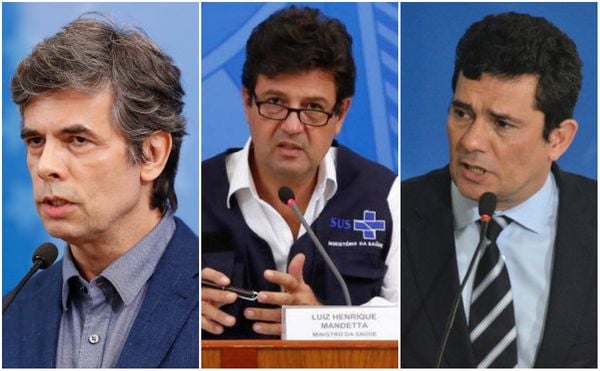 Nelson Teich, Luiz Henrique Mandetta, Sergio Moro: ministros deixaram o governo Bolsonaro
