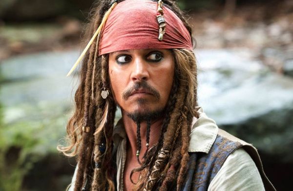 Johnny Depp no papel de Jack Sparrow em 