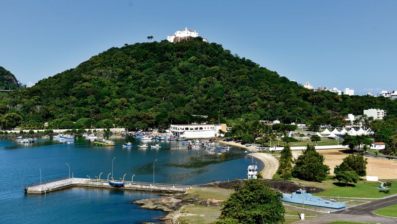 Data: 12/04/2019 - ES - Vila Velha - Vista do Parque da Prainha, em Vila Velha do alto do Convento da Penha - Editoria: Cidades - Foto: Fernando Madeira - GZ