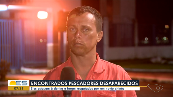 O pescador Fernando Zioto em entrevista à TV Gazeta na noite desta segunda-feira (25)