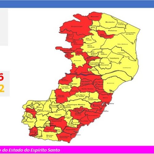Cachoeiro e São José do Calçado atingem risco alto para Covid-19