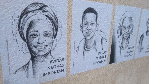 A Gazeta | Desenhos no Centro de Vitória são protestos por vidas negras  perdidas