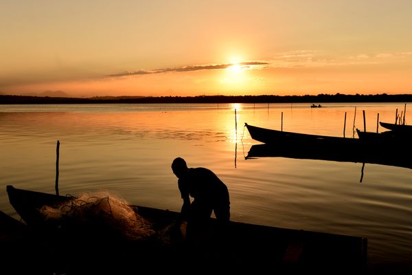 Entardecer na Ilha das Caieiras, em Vitória por Fernando Madeira