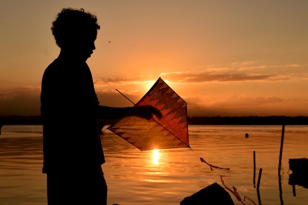 Entardecer na Ilha das Caieiras, em Vitória por Fernando Madeira