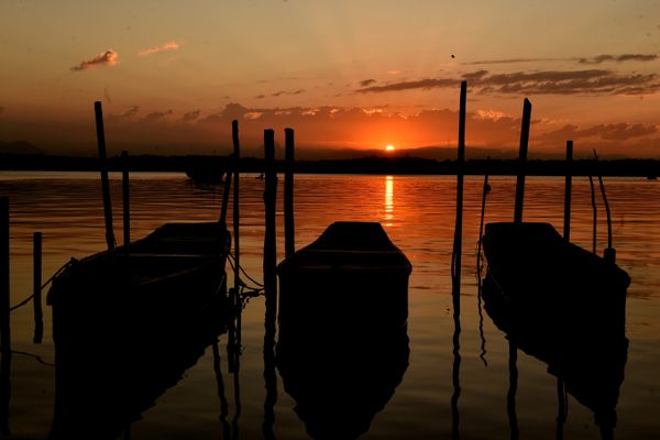 Entardecer na Ilha das Caieiras, em Vitória por Fernando Madeira