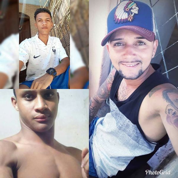Luiz Fernando da Conceição Gomes de 18 anos (camisa branca e relógio); Patrick Oliveira de Souza de 26 anos (boné e camisa preta) e Wemerson da Silva Lima, conhecido como Perreco, de 23 anos.