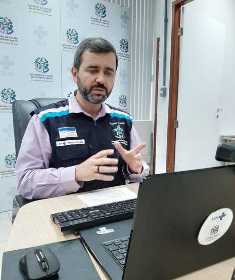 O Secretário de Estado da Saúde, Nésio Fernandes, em entrevista virtual