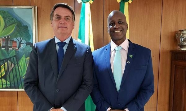 O presidente Jair Bolsonaro e Sergio Camargo