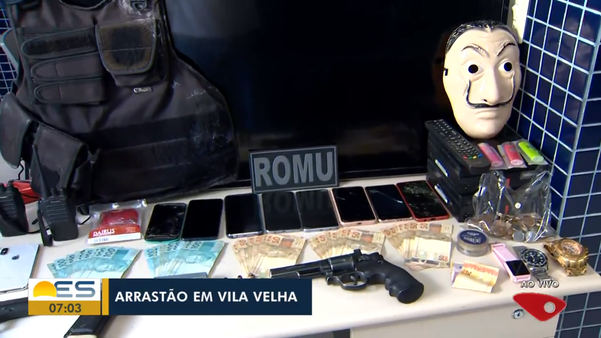 Objetos apreendidos e recuperados com grupo preso pela Guarda Municipal de Vila Velha