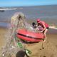 Imagem - Treze tartarugas são resgatadas vivas de rede de pesca em Marataízes