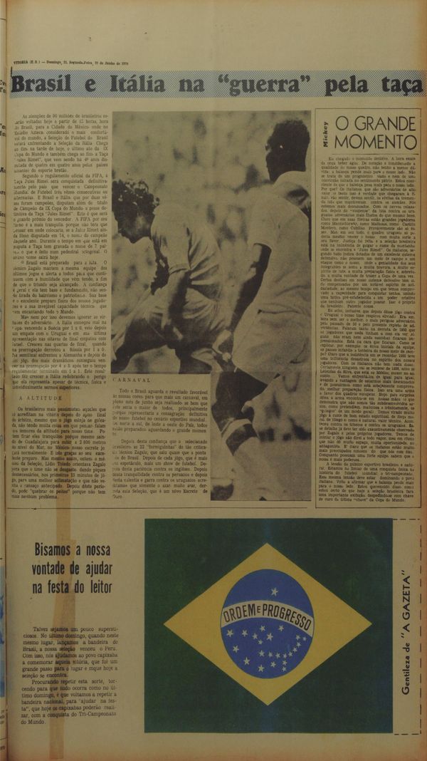 Para chegar ao tri, o Brasil precisava passar pela Itália. Todos esperavam um jogo muito complicado: uma guerra.