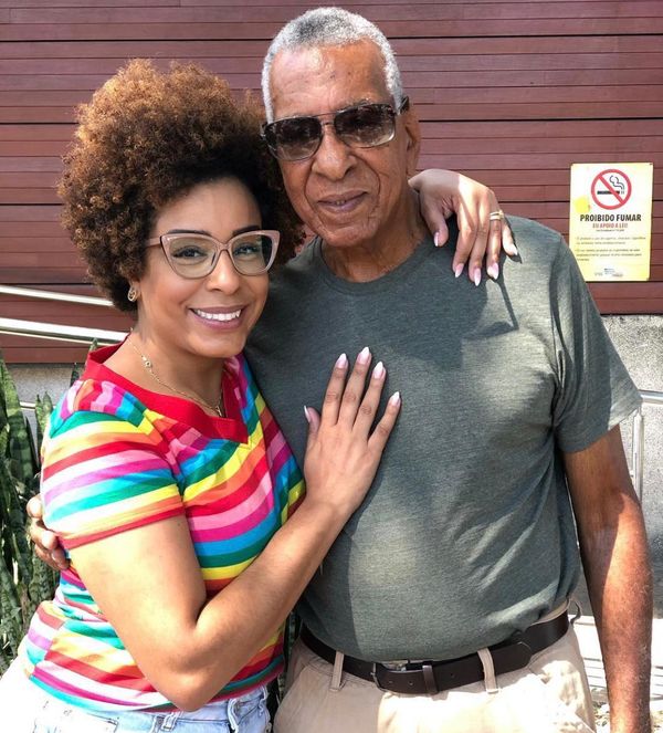 Bryce e o pai Walter, vítima da Covid-19